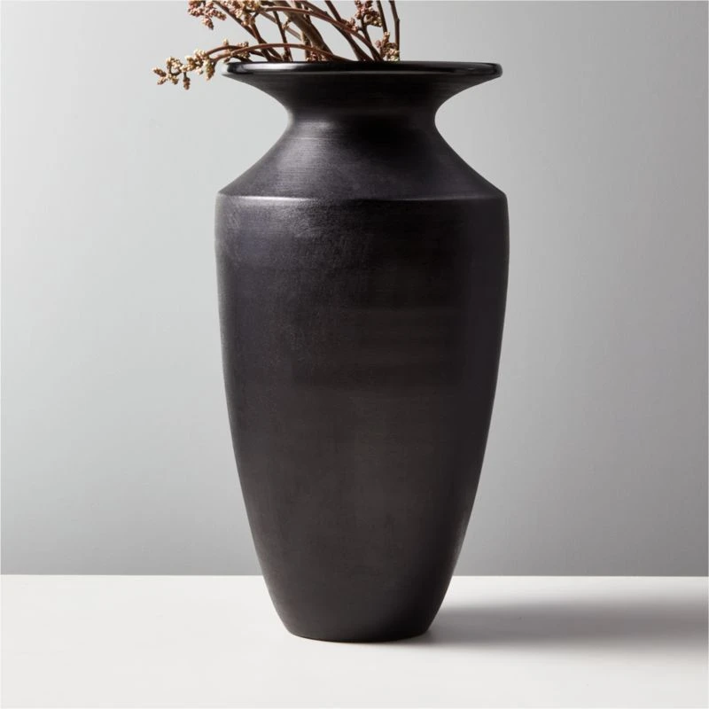 Yadira Black Terracotta Vase 4 Yadira Black Terracotta Vase - Image 2