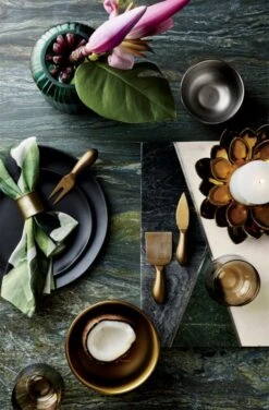 Crisp Matte Black Serving Bowl -Home Furnishing Store cruztealglassvaseJN18