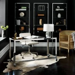 Tesso Chrome Metal Wall Mount Bookshelf -Home Furnishing Store go cartconsoletabletessoJN16